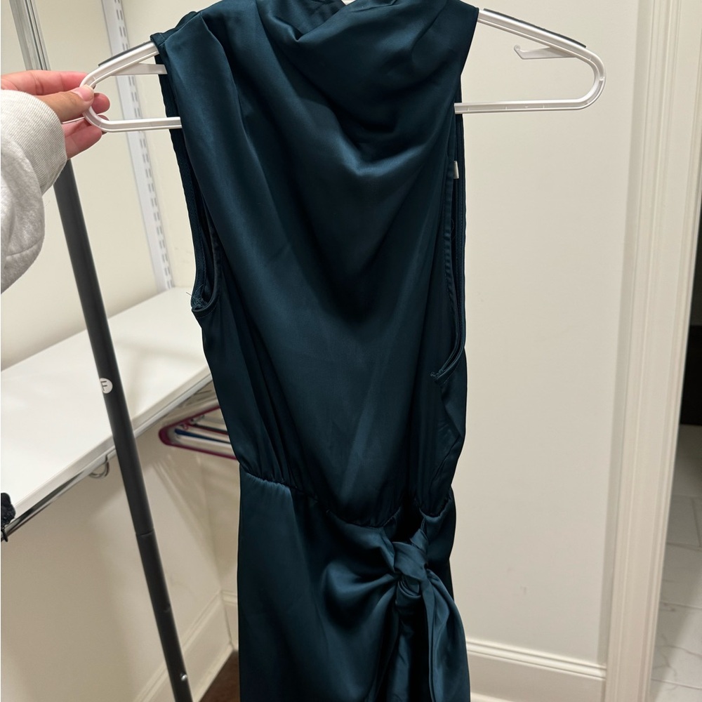 Elegant Teal Sleeveless Dress